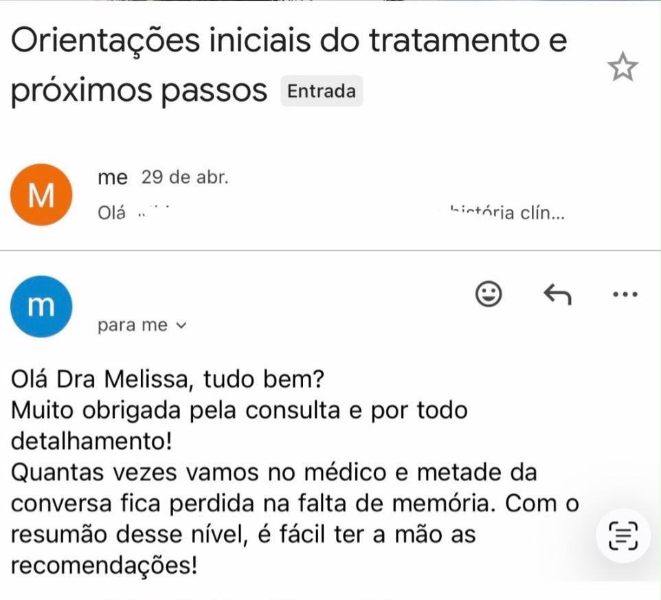 Depoimento de paciente da Dra. Melissa 2